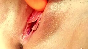 Amateur Fingering Pussy And Orgasm Closeup With Oiled Tits