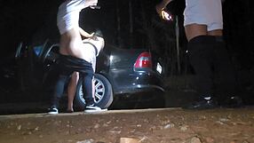 Husband shares petite young wife with stranger bbc outdoors