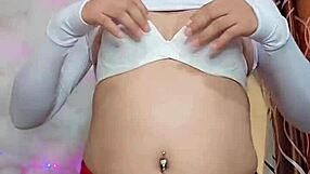 Rica Blanca, the transsexual star, performs oral sex on a cock in this scene