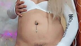 Rica Blanca, the transsexual star, performs oral sex on a cock in this scene