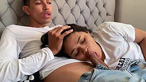 Padrastro Pervertido Shoves Cock In Mouth Until Cumshot