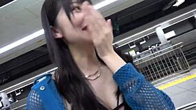 sexy japanese girl gives intense blowjob and gets creampie