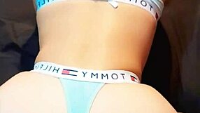 anal sex with the panties pushed aside and the cock going into my ass