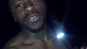 Showing natural features privately on warm night. Moving towards woman as moon enhances wolf resemblance.