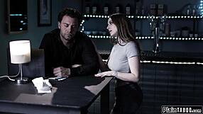 Brunette Seduces Guy For Job With Rough Fucking