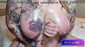 Revealme Curvy Goddess In Blue Lingerie Oiled Tits Titjob And Intense Dildo Play