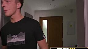 Horny married milf in fishnets begs to be fucked by young 18+ stud