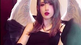 Cute Ladyboy Masturbates While Streaming On Camera