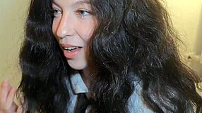 school-girl lets me fuck her tight pussy quickly before parents arrive