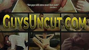 Gay Uncut Hunk Strokes His Cock Intensely