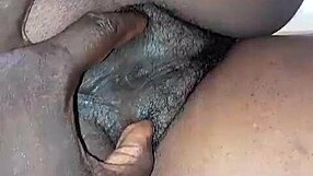 teasing the landlady's plump wet pussy with fingers, so irresistibly sweet