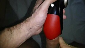 Wanking with Wife's Piss-Filled Masturbator