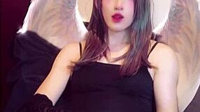 Cute Ladyboy Masturbates While Streaming On Camera