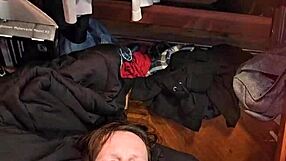 Wet Pussy Endures Foot Fucking in Fetish Scene