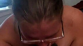 amateur beautiful wife enjoys a large meal