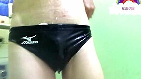 high school club makes me wear this swimsuit at pool for secret onanie