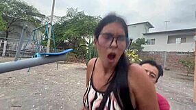 And If They Discover Us Fun Sex In A Public Park With My Fucking Whore Girlfriend And A Horny Stranger!