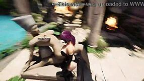 Petite Girl Faces Giant Cock Destroying Her Pussy And Ass In Hentai Game 3D