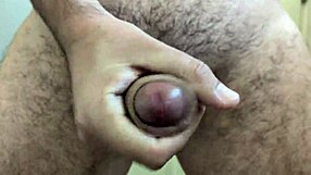 Intense super close-up cumshot with deep emotion