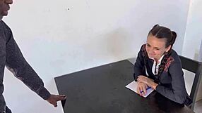 Does this slutty girl mind taking a big black cock?