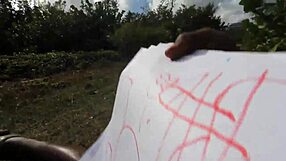 I am red head artist exploring jungle with nature boy