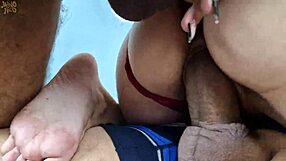 Does Gabbie Luna take two huge cocks in dp anal?