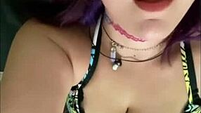 Amber squirting passionately for daddy at work