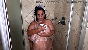 I enjoy a relaxing soapy shower as a BBW