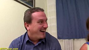 Horny midget couple tries first threesome