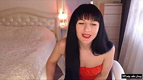 Mlady Tamarra Roman Strips Blouse Jeans Teases Tits Fingers Pussy