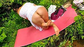 Big ass upskirt doggystyle with dirty feet