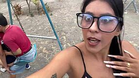 And If They Discover Us Fun Sex In A Public Park With My Fucking Whore Girlfriend And A Horny Stranger!