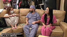 Blaire celeste's mouth gets blasted with huge load of cum