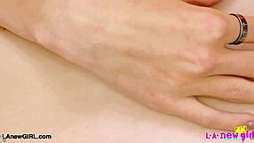 lovely blonde beauty reveals her stunning figure