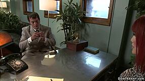 Shemale boss anal fucks auditioner in kinky domination