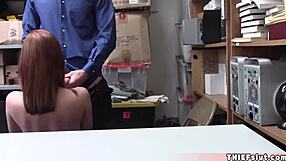 this cute blonde teen gets punished for shoplifting