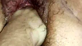 Watch this fat hairy pussy get fist fucked up close, squirting everywhere!