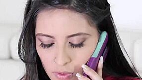 Tiny teen rides huge dick then swallows cum in hardcore encounter