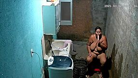 watch her masturbate in the backyard? hidden camera catches the neighbor spying