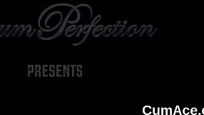 Hot Hottie Receives Jizz Load on Her Face and Gulps All the Cream