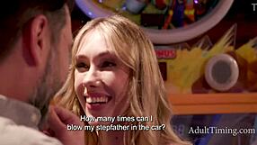 Petite Skinny Teen Stepdaughter Seduces Daddy With Deepthroat In Arcade