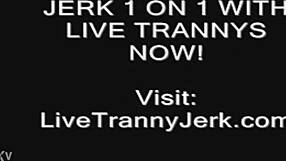 Watch shemale cum on legs and feet!