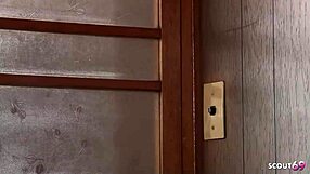 Japanese step-mom caught masturbate and give him his first blowjob in uncensored jav porn