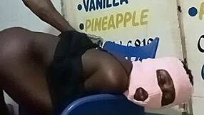 Skinny African teen enjoys rough, hard fucking.