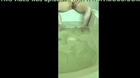in a solo bath session, the bride reaches a horny orgasm with toys