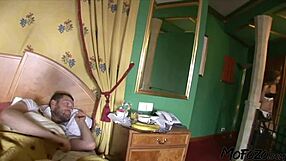 Brunette maid's tight ass gets roughly fucked by big cock in sloppy oral prelude