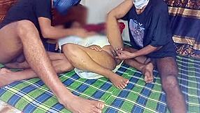 Hey, newest married Bangladeshi step brother and step sister get wild. Homemade taboo party heats up.