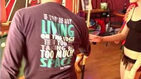 Step sister is pool hall slut in intense interracial banging, blowbang with cumshots and facials