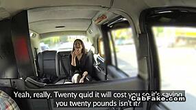 Belgium tourist sucks huge cock in fake cab!