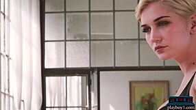 skye blue the curvy blonde milf strips for playboy magazine